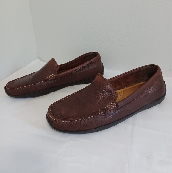 Tommy Bahama men's orion leather slip-on  loafers Brown size 9.5m - Picture 3 of 12